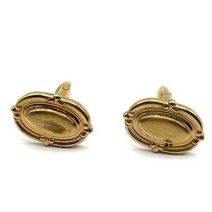 Vintage Gold Tone Oval Cufflinks A28